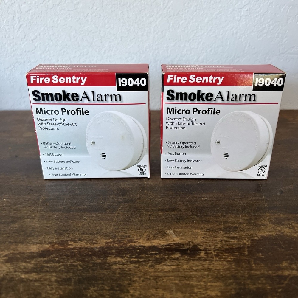 Fire Sentry Smoke Alarm Micro Profile Discreet Design State Art i9040 / 2 Pack